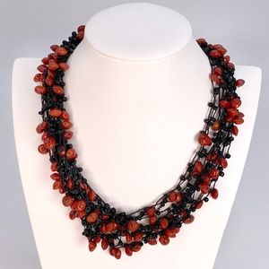 Colombian Bean Seed & Chaquira Necklace